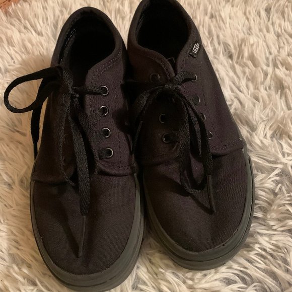 all black vans youth